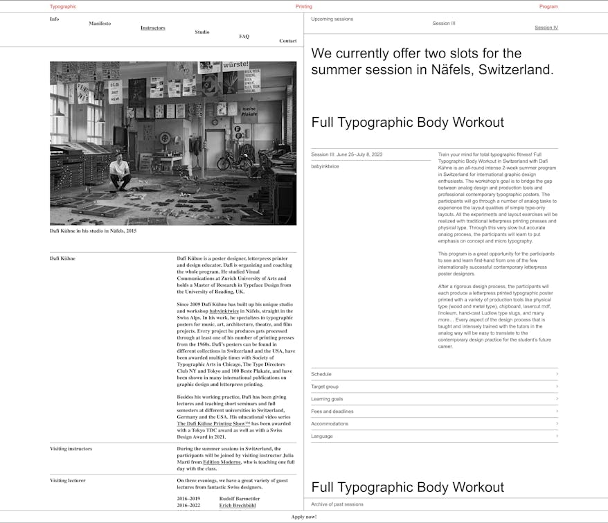 Typographic Printing Program